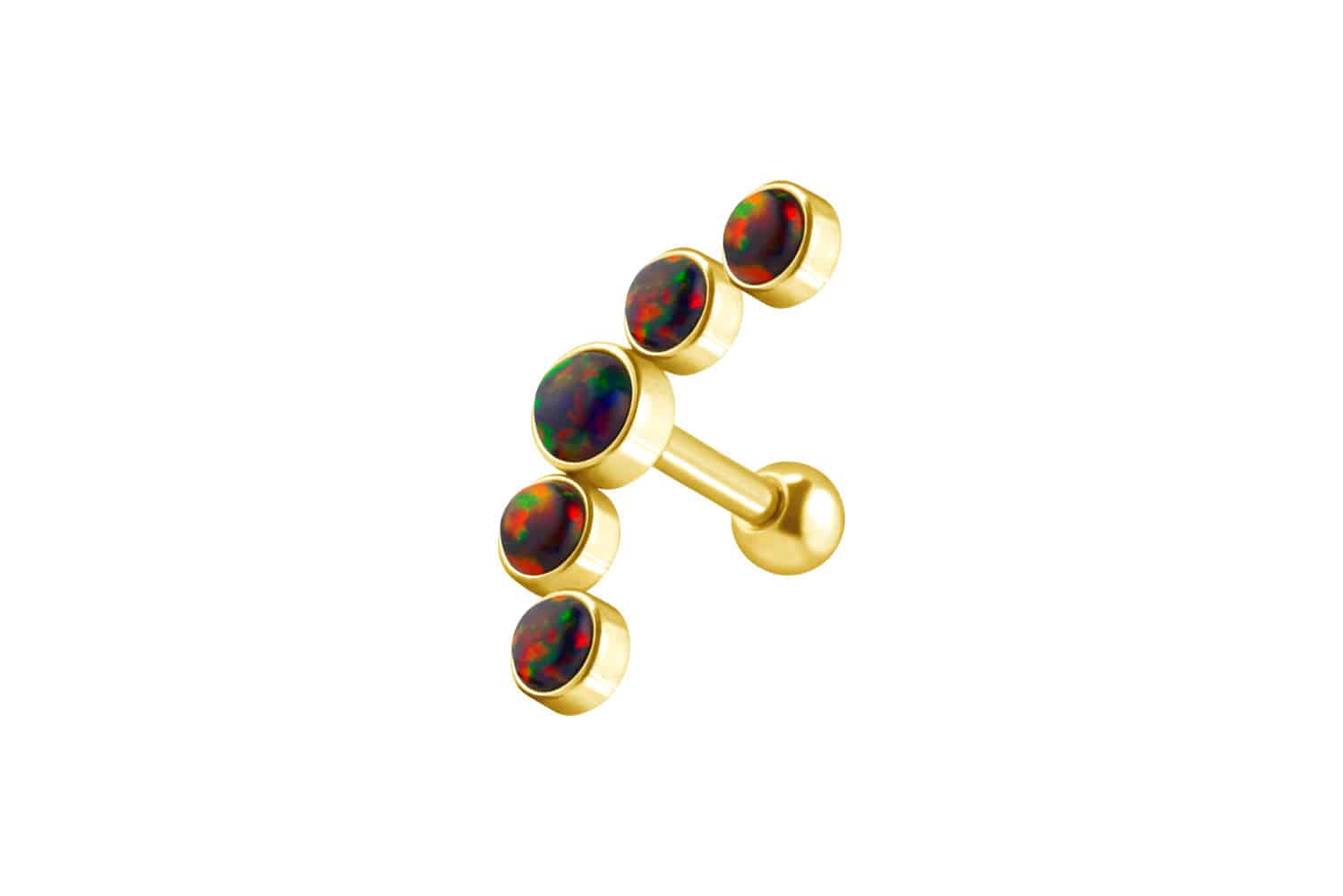 Chirurgenstahl Ohrpiercing 5 SYNTHETISCHE OPALE ++SALE++